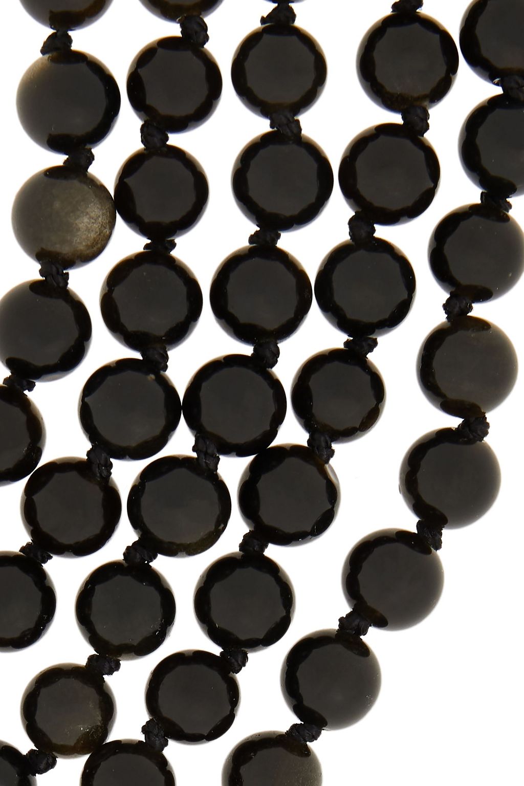 KENNETH JAY LANE 14-karat gold-plated obsidian bracelet