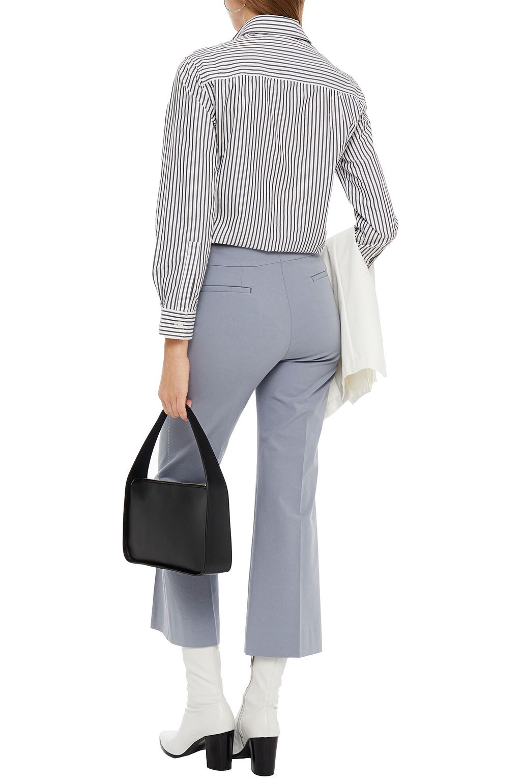 PIAZZA SEMPIONE Stretch-cotton twill bootcut pants