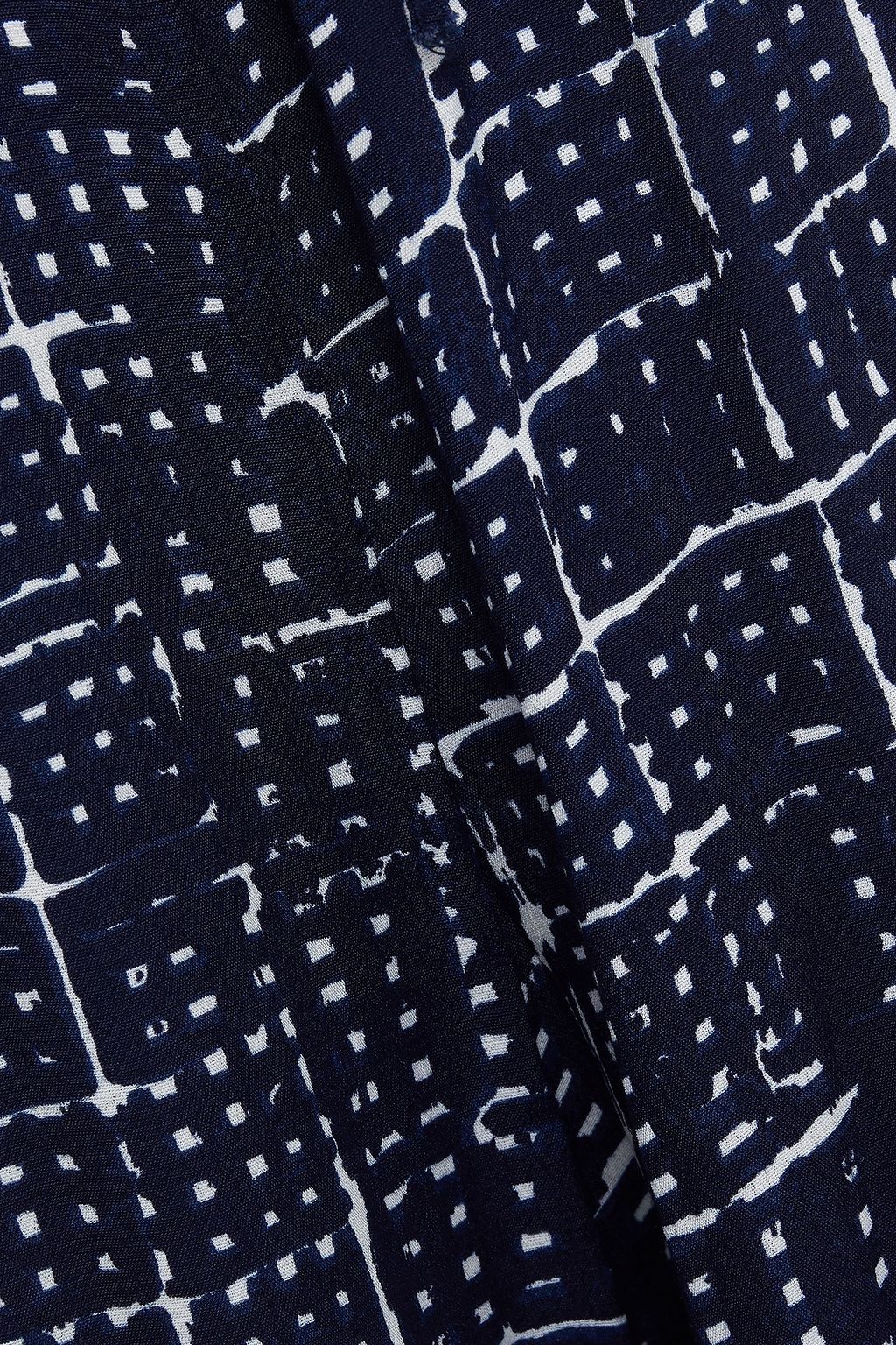 ROSETTA GETTY Printed crepe wide-leg pants
