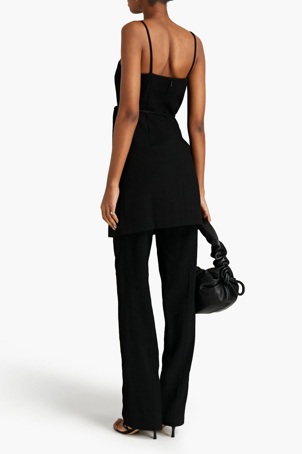 GIA STUDIOS Cutout slub woven mini dress