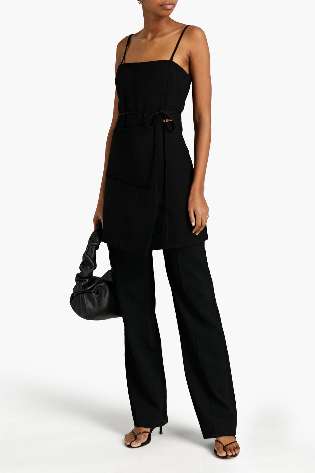 GIA STUDIOS Cutout slub woven mini dress
