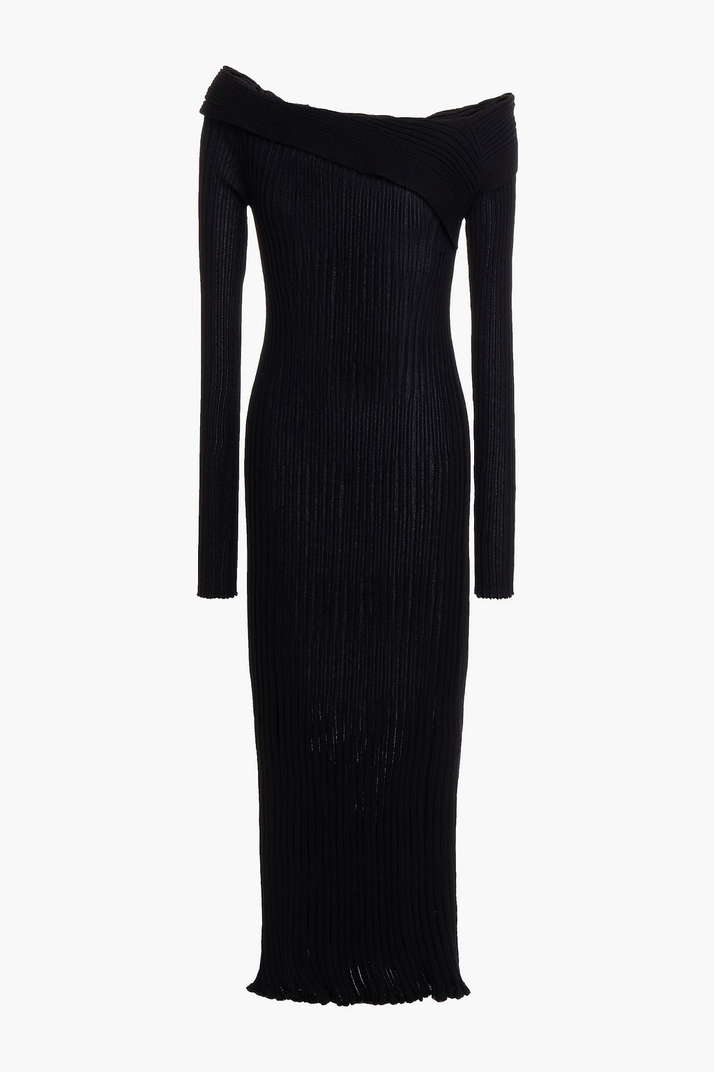 GIA STUDIOS Off the shoulder ribbed knit midi dress THE OUTNET