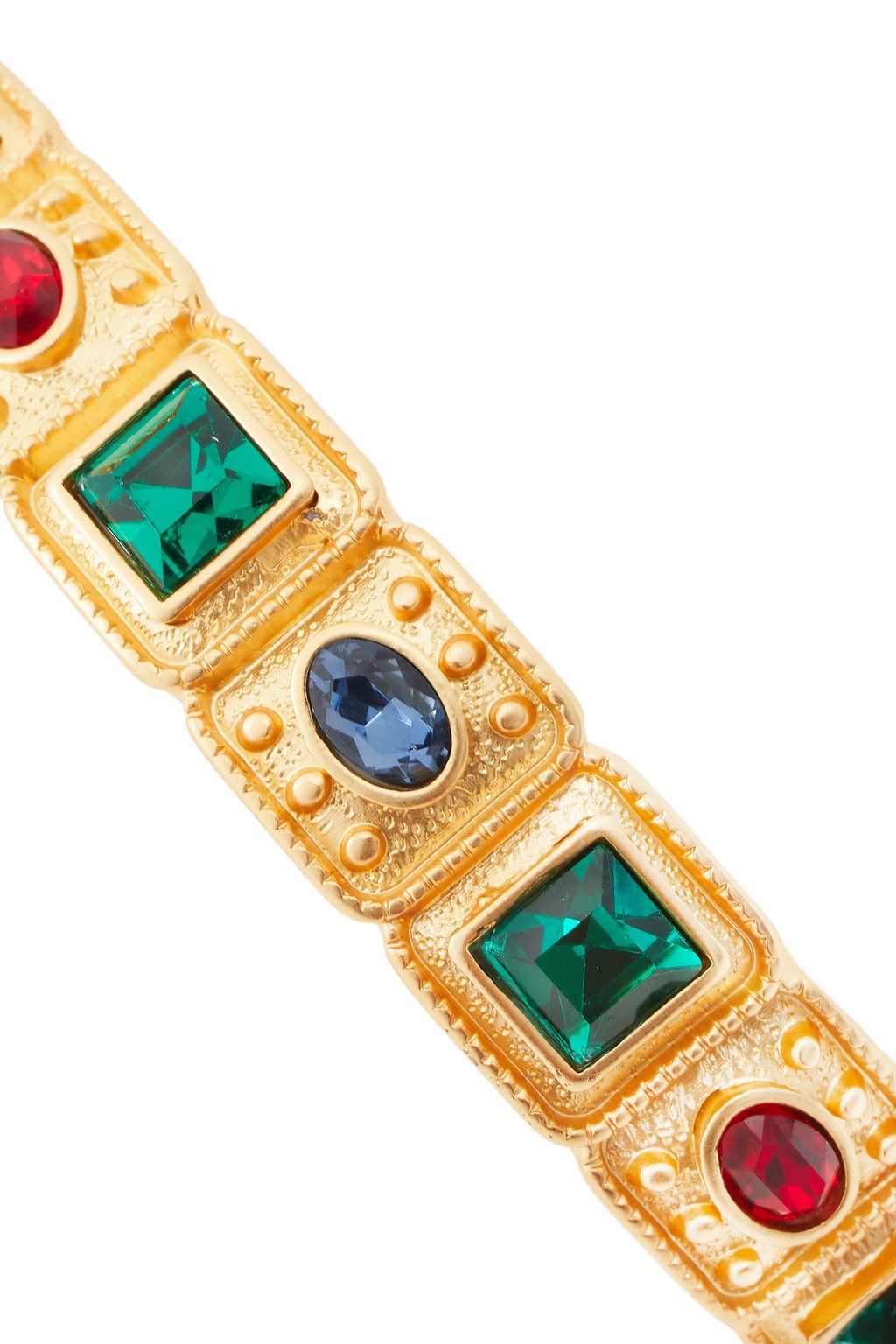 KENNETH JAY LANE Gold-plated glass cuff