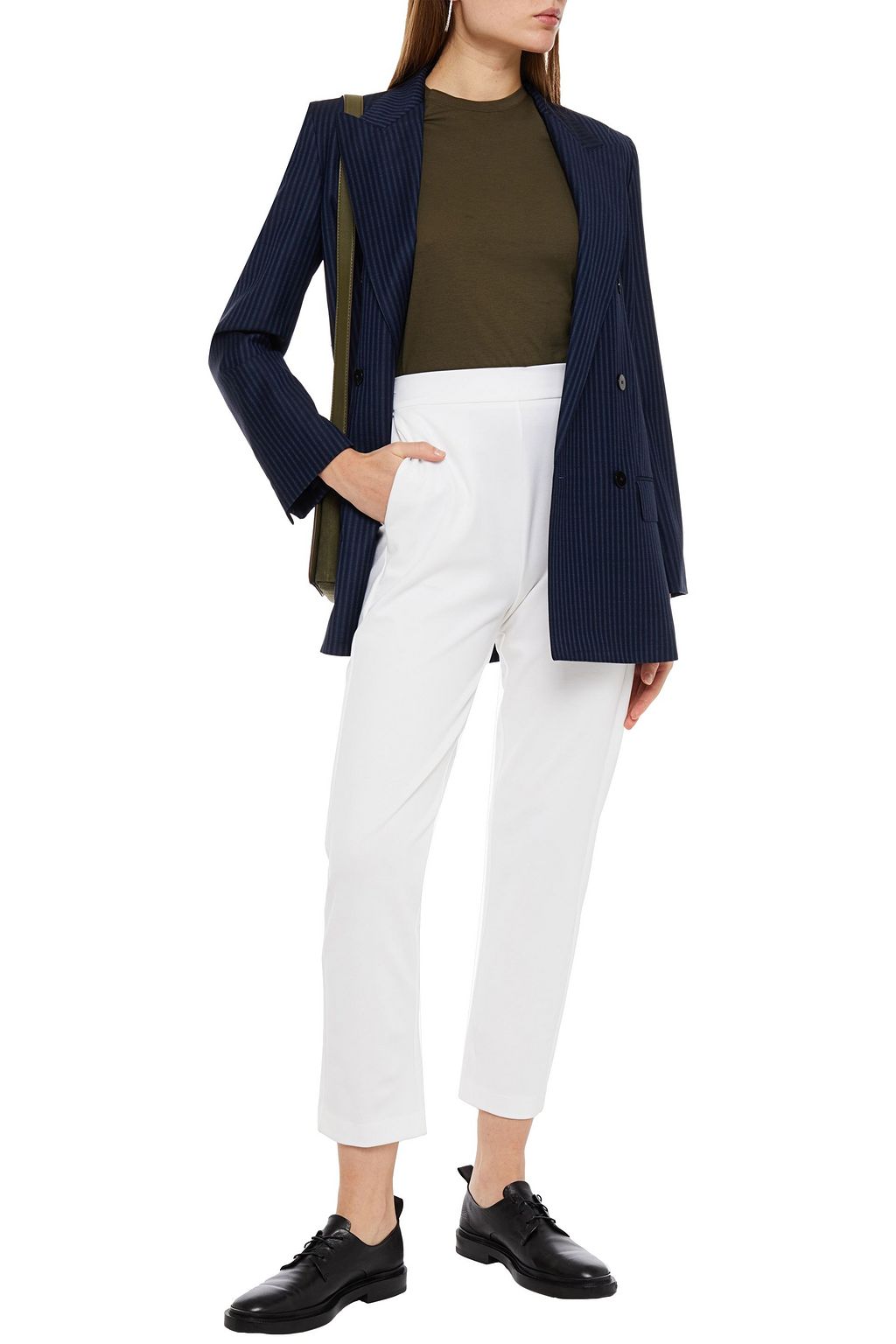 PIAZZA SEMPIONE Cropped jersey tapered pants