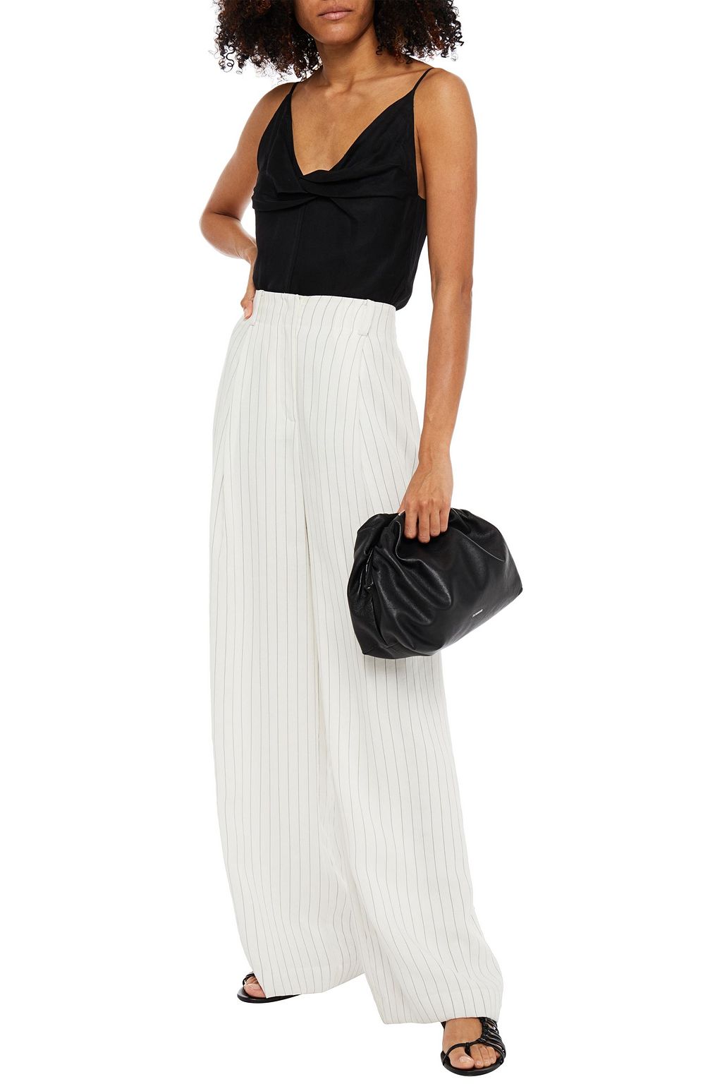 GIA STUDIOS Twist-front twill top