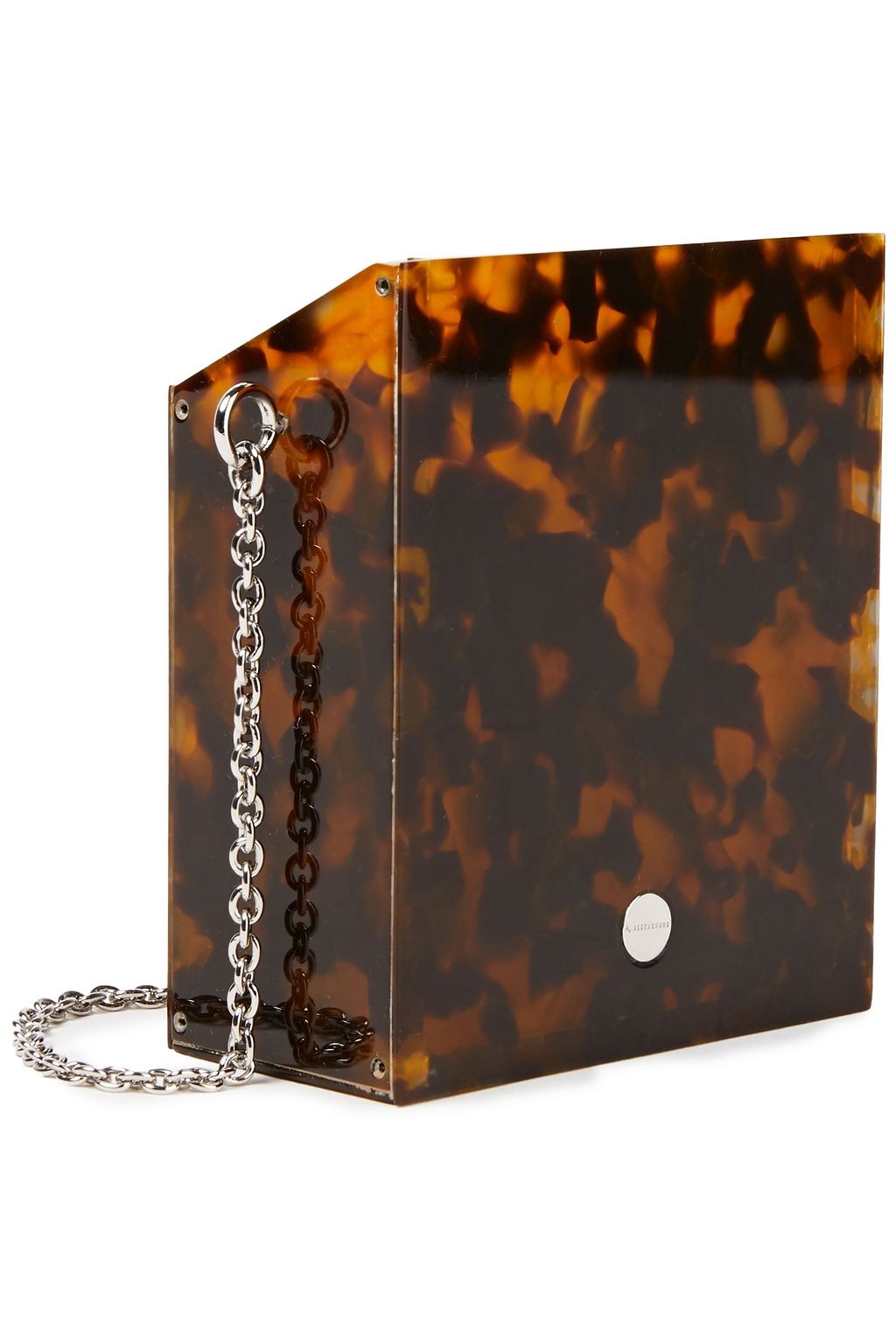 ALEXACHUNG Embellished tortoiseshell-print Perspex cigarette case