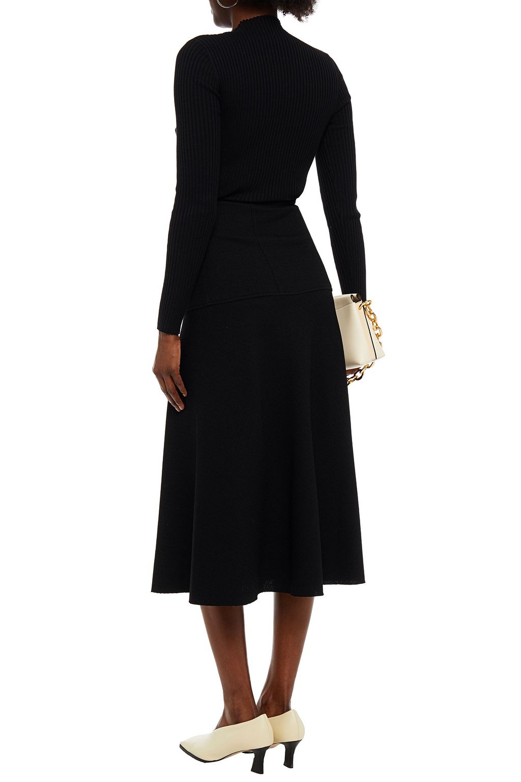 GIA STUDIOS Wrap-effect crepe midi skirt