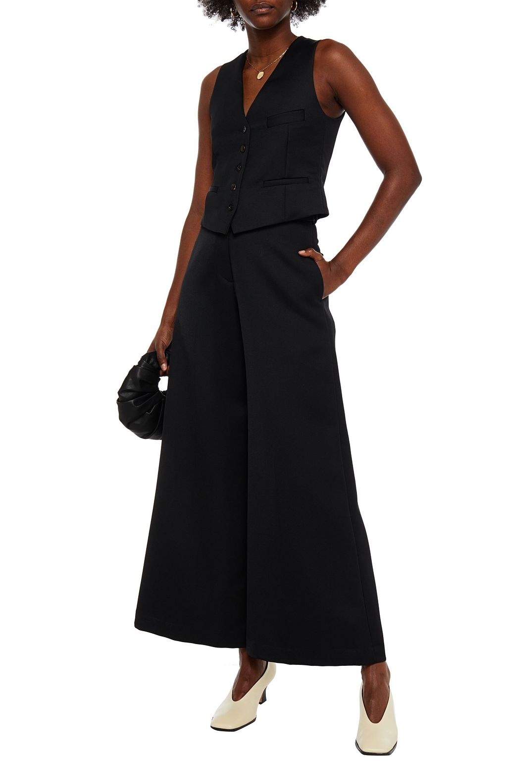 ROSETTA GETTY Wool-lend twill vest