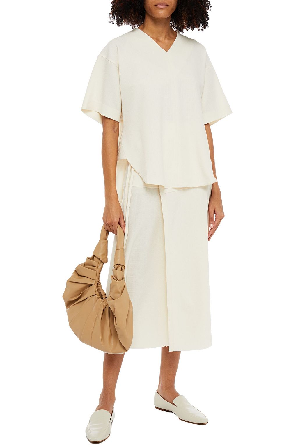 GIA STUDIOS Slub woven top