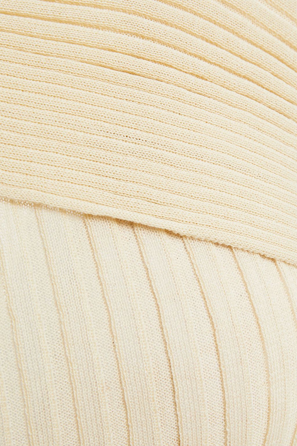GIA STUDIOS Off-the-shoulder ribbed-knit top