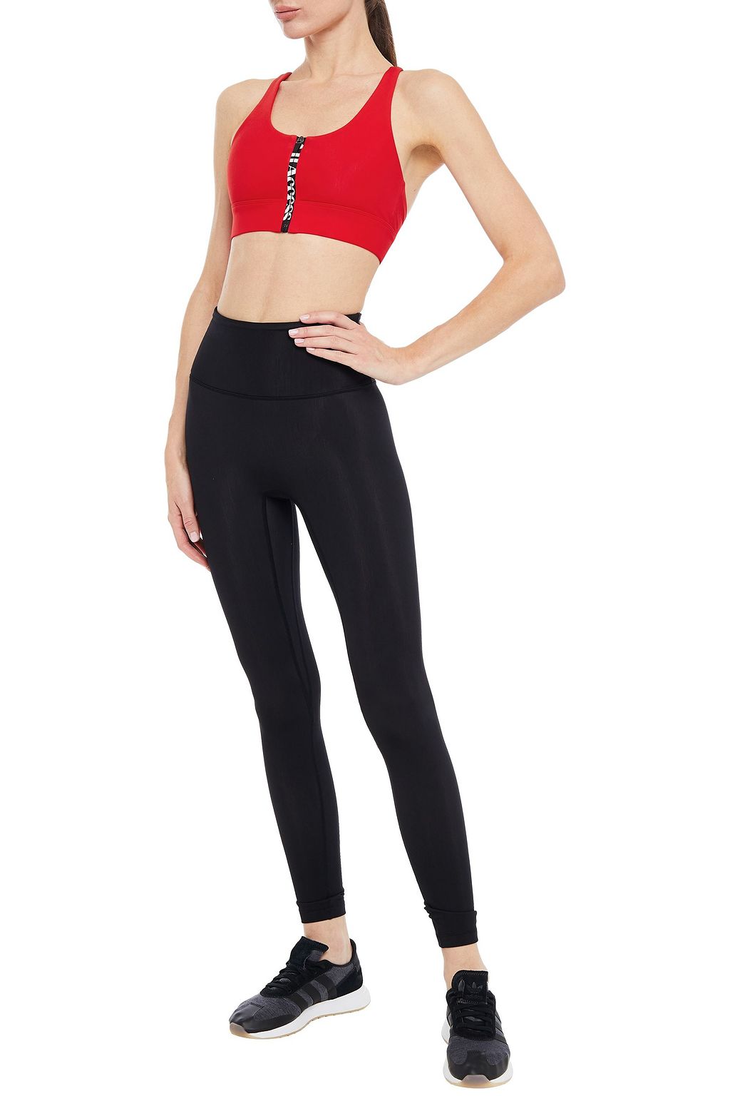 ALL ACCESS Set List jacquard-trimmed stretch sports bra