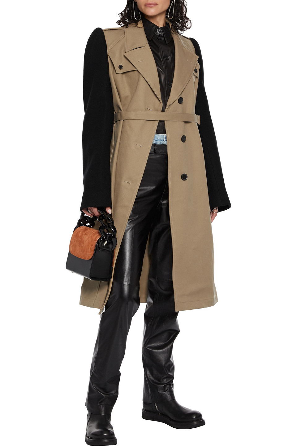 felt trench coat