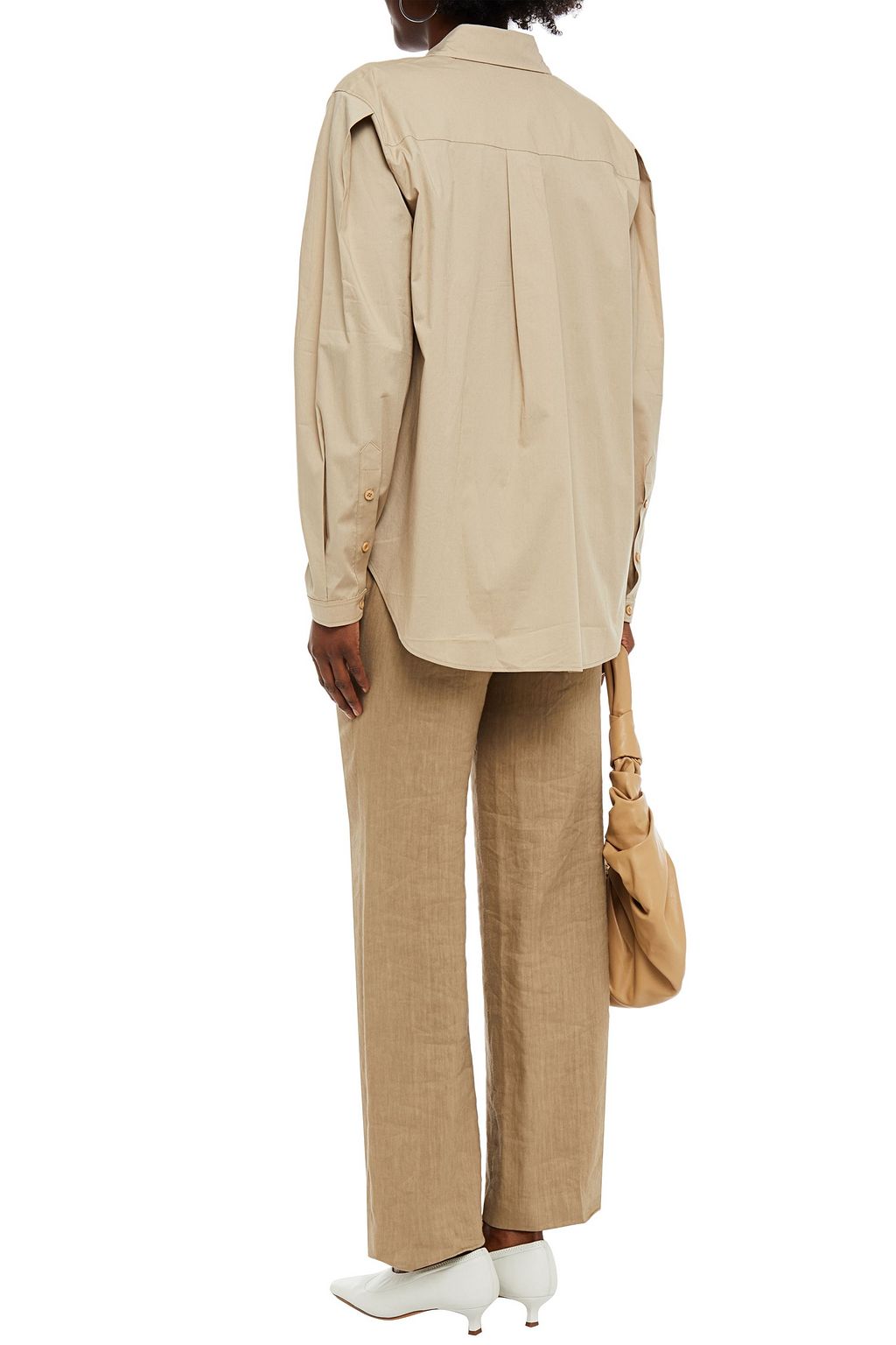 PIECE OF WHITE Christie stretch-cotton poplin shirt
