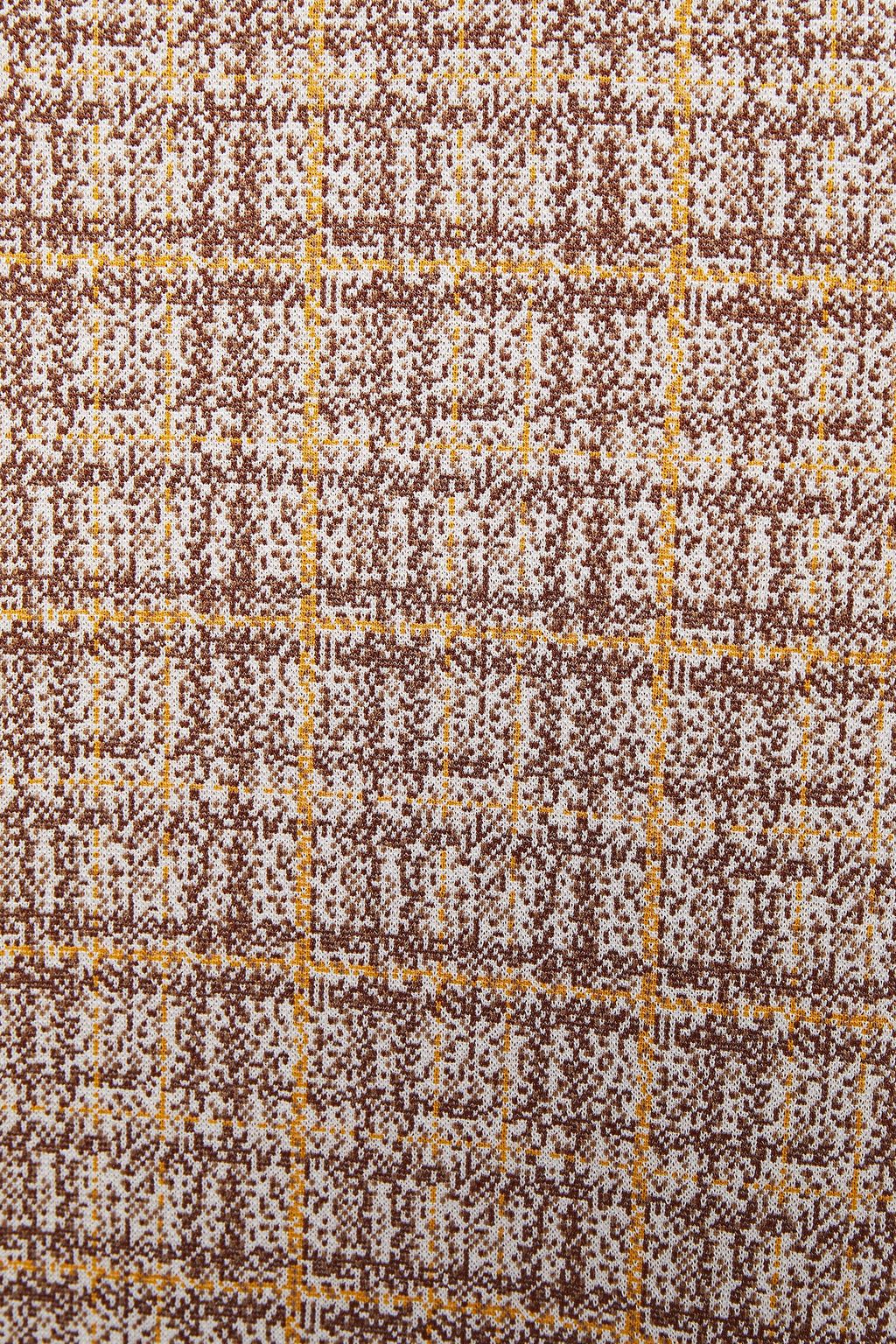 ROSETTA GETTY Cocoon checked stretch-ponte turtleneck top
