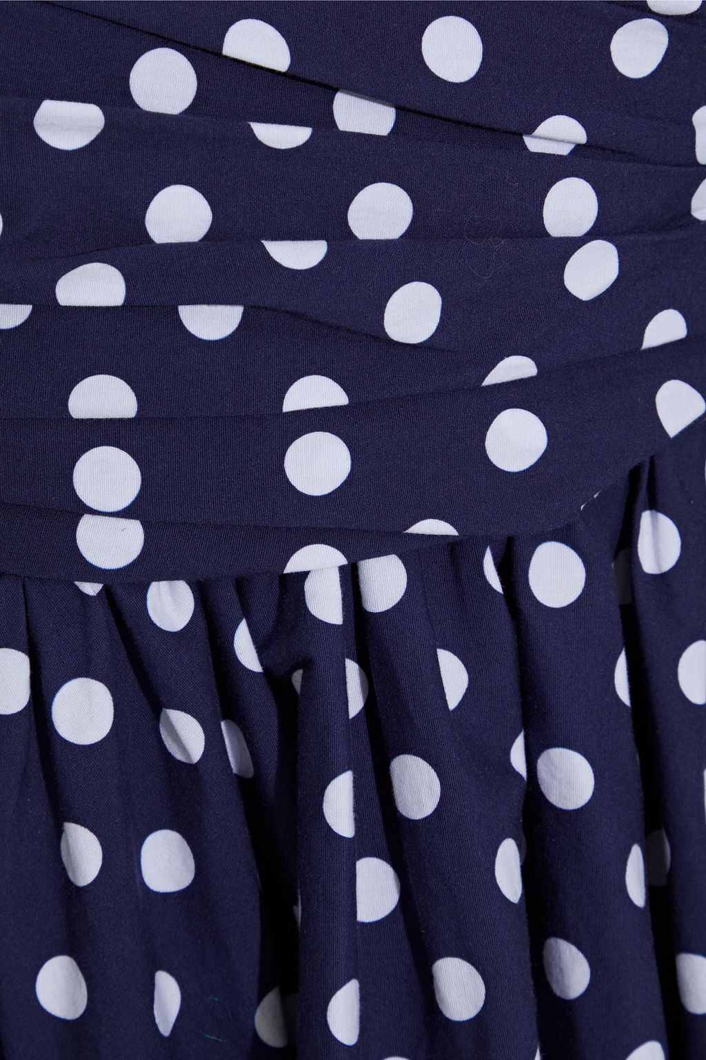 CAROLINE CONSTAS Brie wrap-effect polka-dot stretch-cotton mini dress