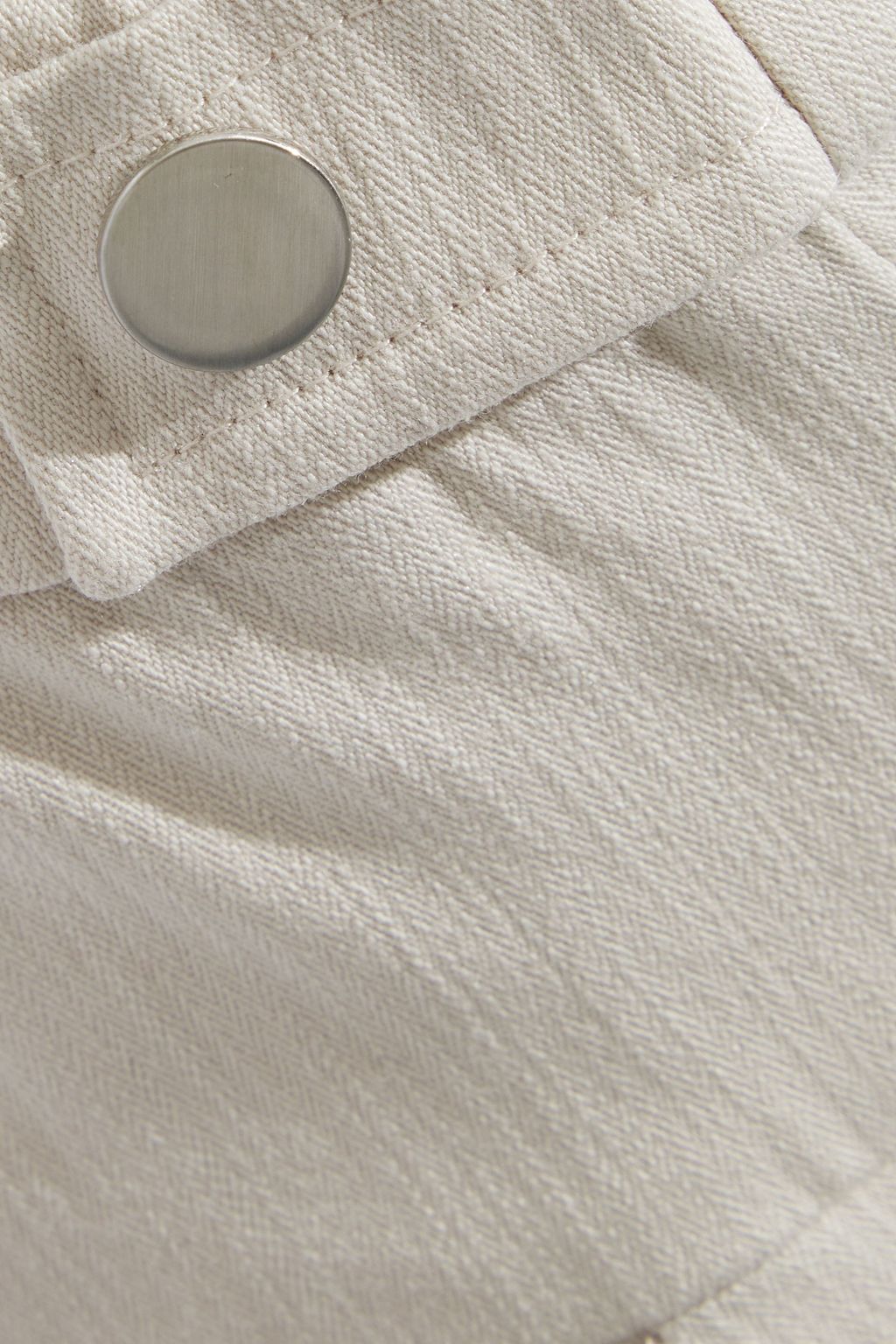 HALSTON Cropped zip-detailed cotton-blend slim-leg pants