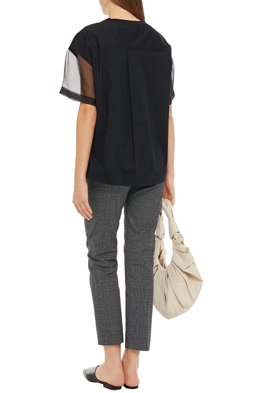 PIAZZA SEMPIONE Printed cotton-blend twill tapered pants