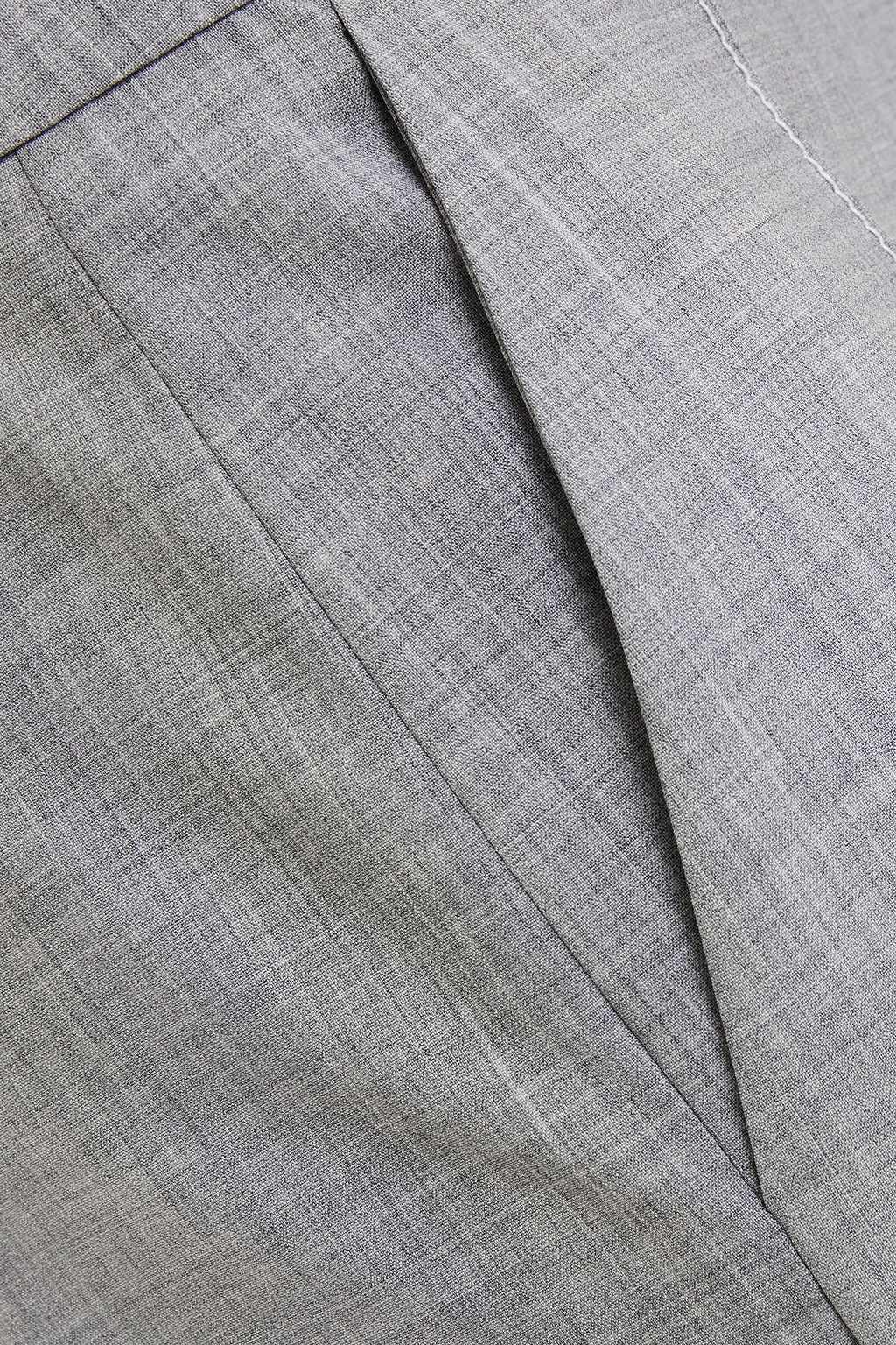 PIAZZA SEMPIONE Mélange wool-blend straight-leg pants