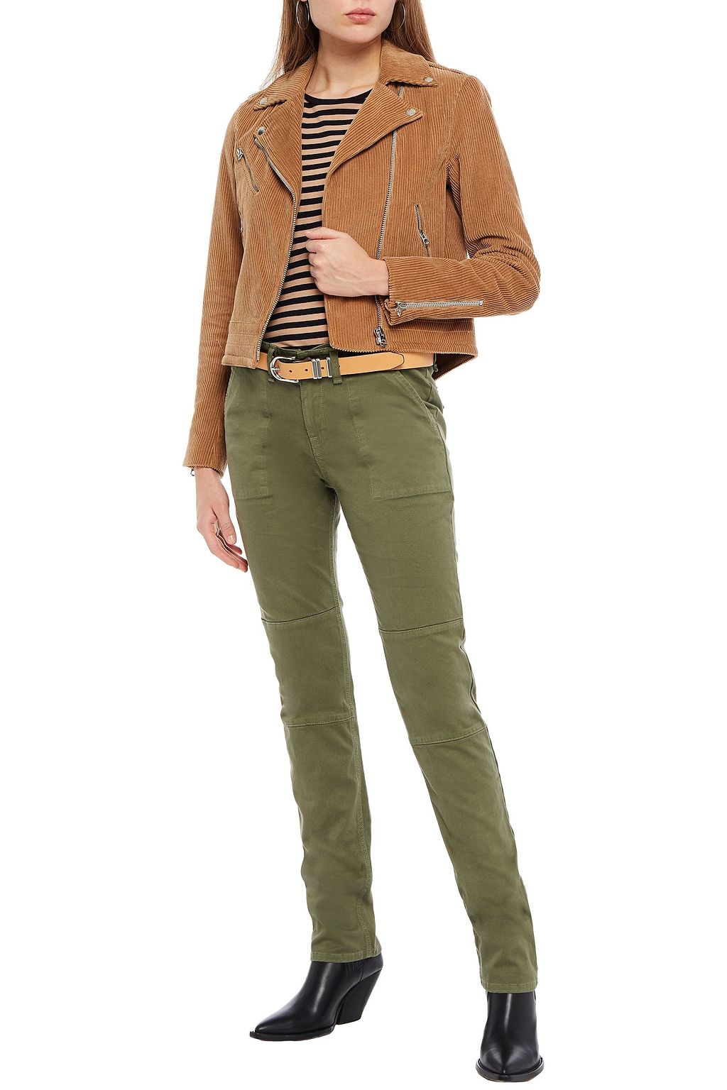 VERONICA BEARD Stretch-cotton twill straight-leg pants