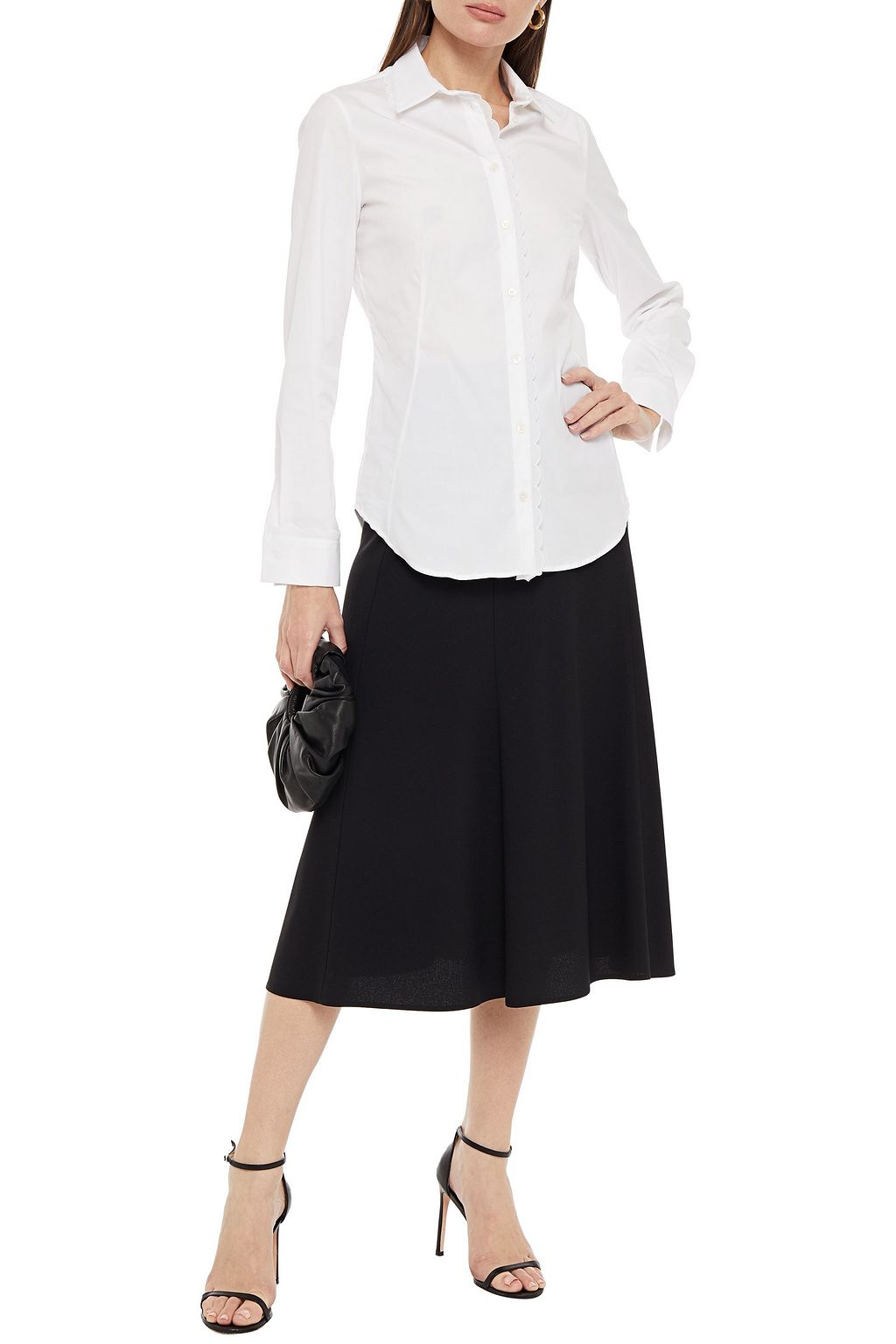 PIAZZA SEMPIONE Cotton-blend poplin shirt