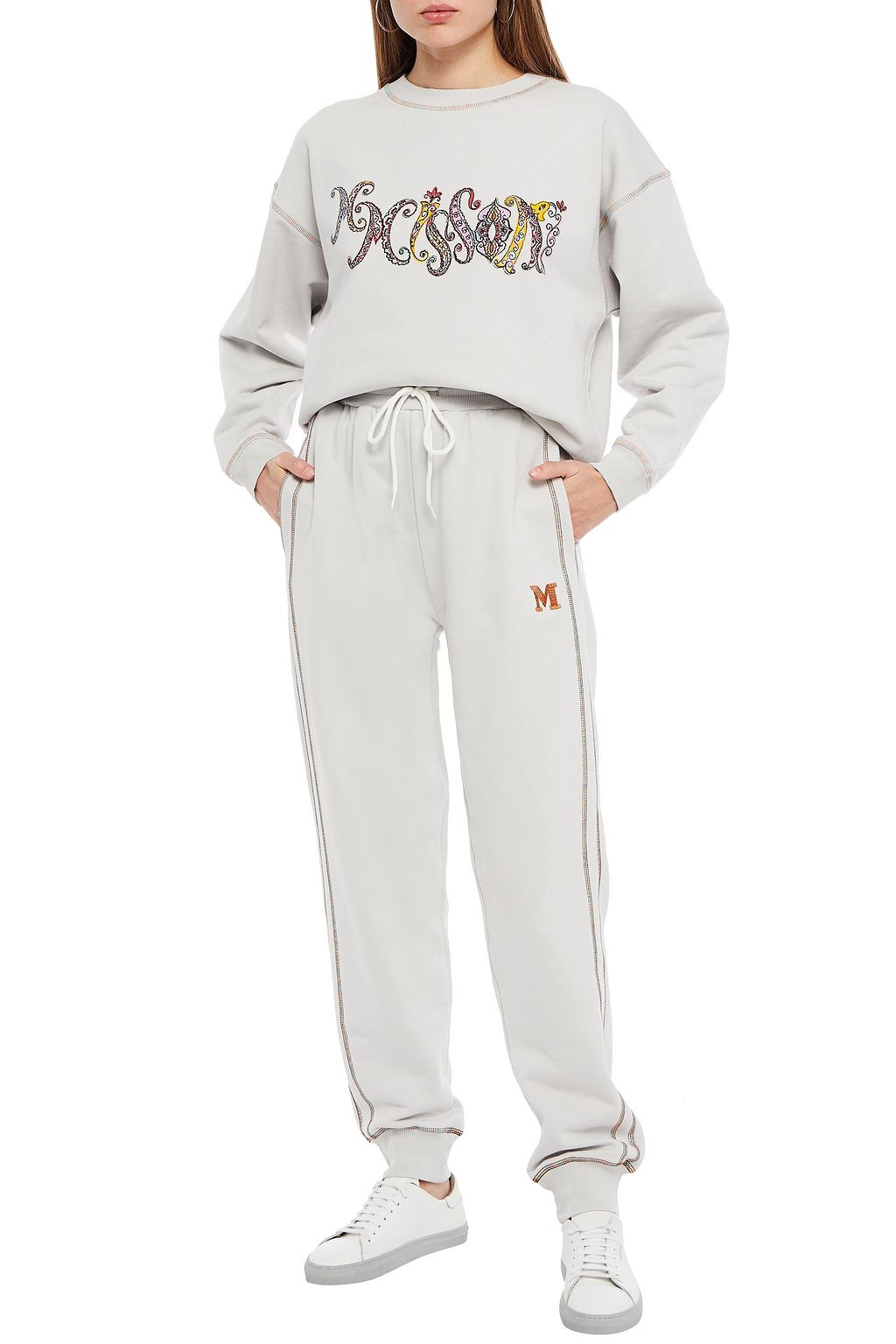 M MISSONI Printed French cotton-terry sweatshirt