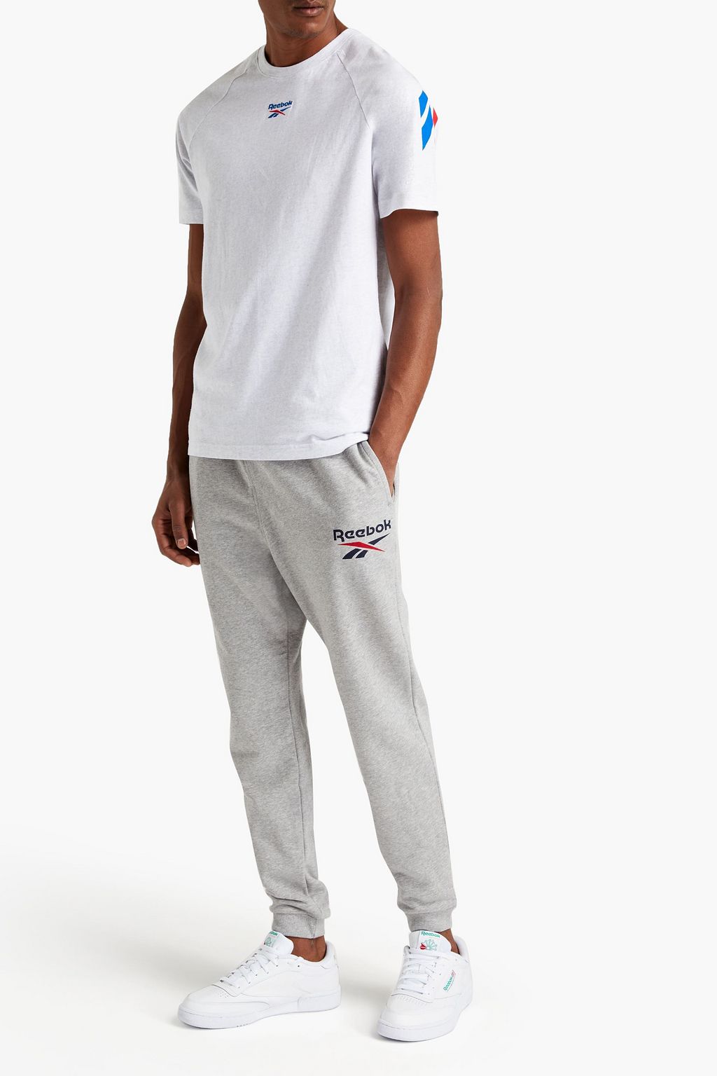 REEBOK Vector printed cotton-jersey T-shirt