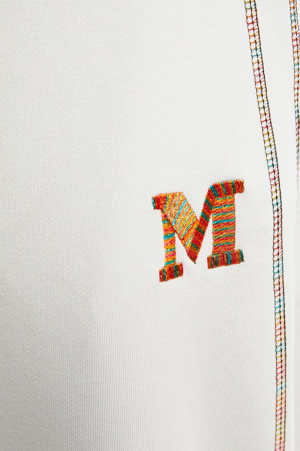 M MISSONI Embroidered French cotton-terry track pants