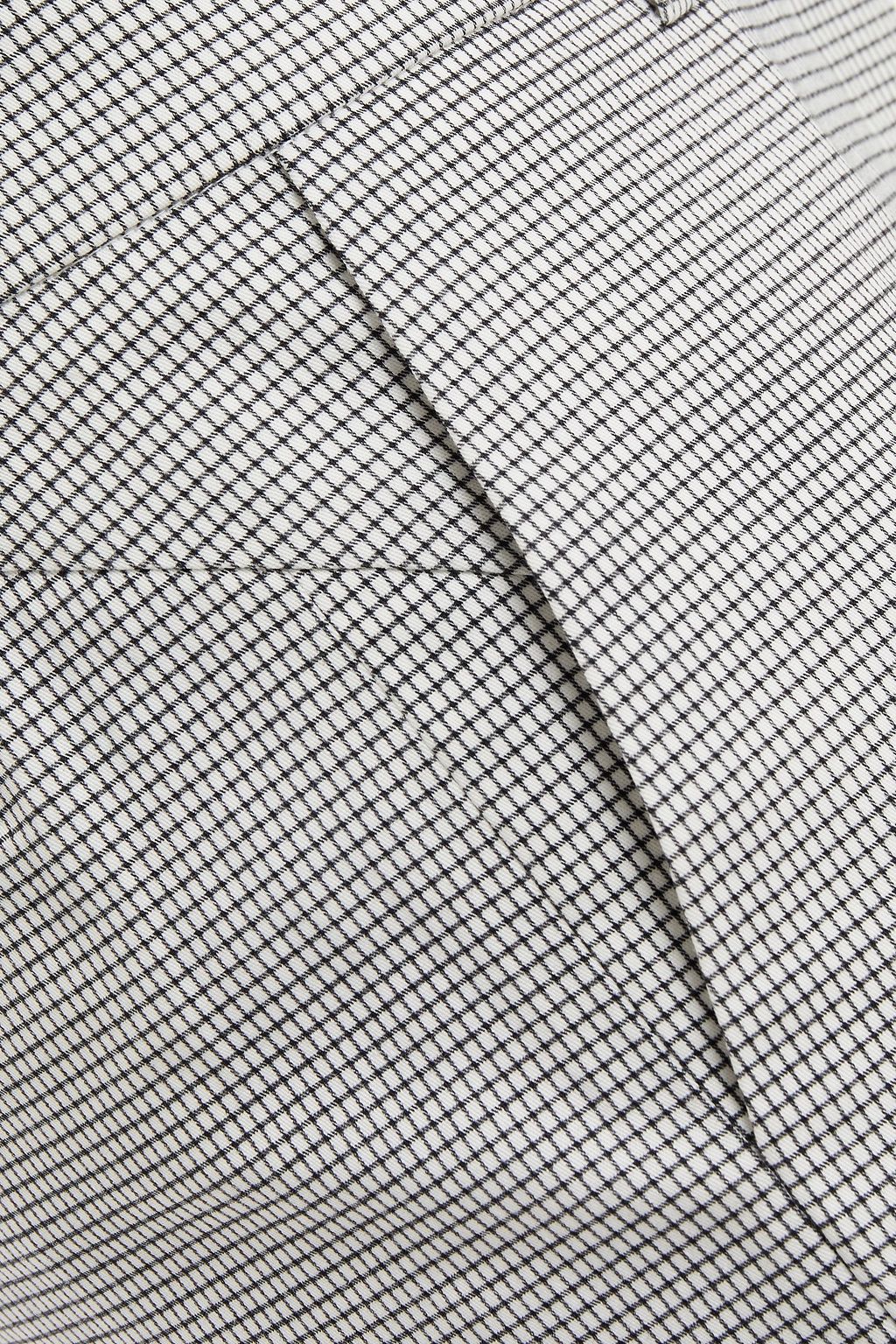 PIAZZA SEMPIONE Gingham cotton-blend twill tapered pants