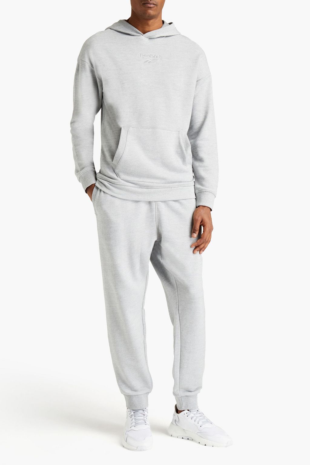 REEBOK Logo-print French terry hoodie
