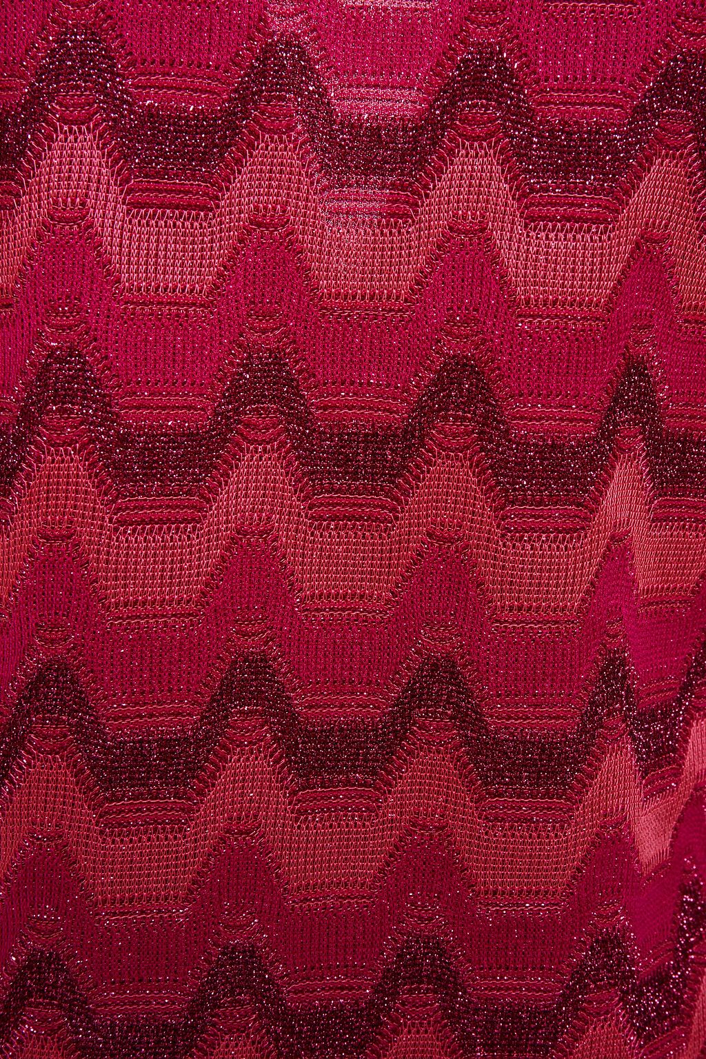 M MISSONI Open-back metallic crochet-knit top