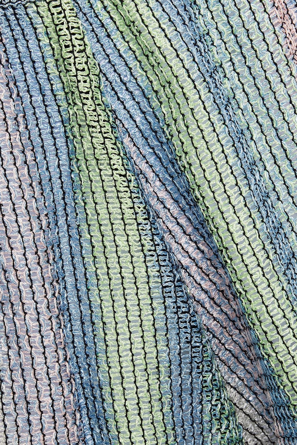 M MISSONI Gestreifte Shorts aus Häkelstrick