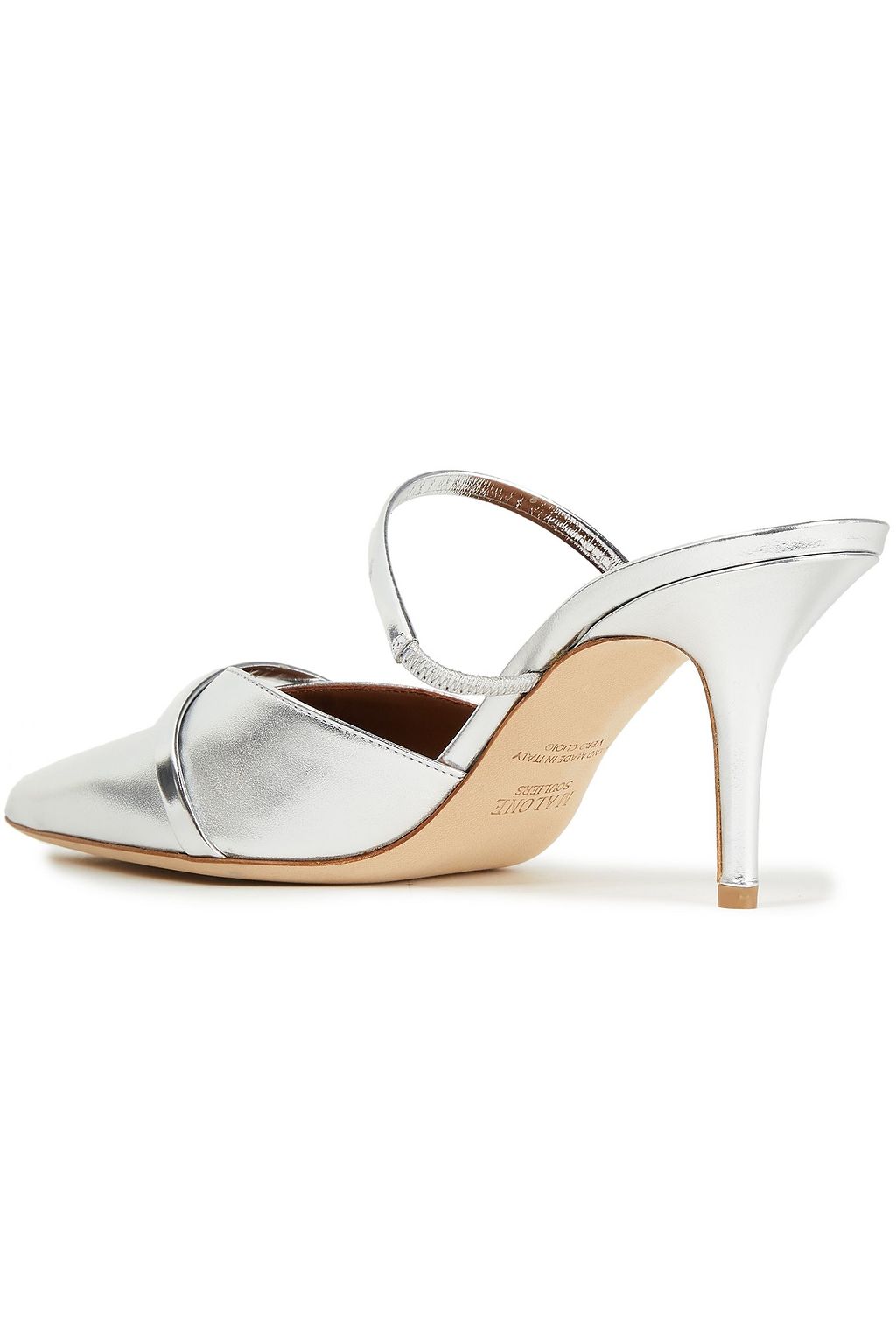 MALONE SOULIERS Frankie 70 metallic leather mules