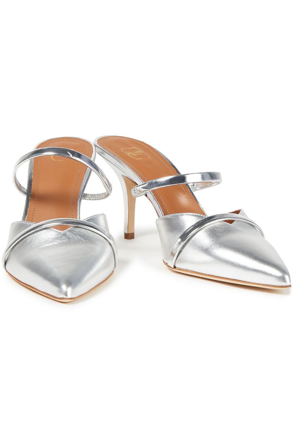 MALONE SOULIERS Frankie 70 metallic leather mules