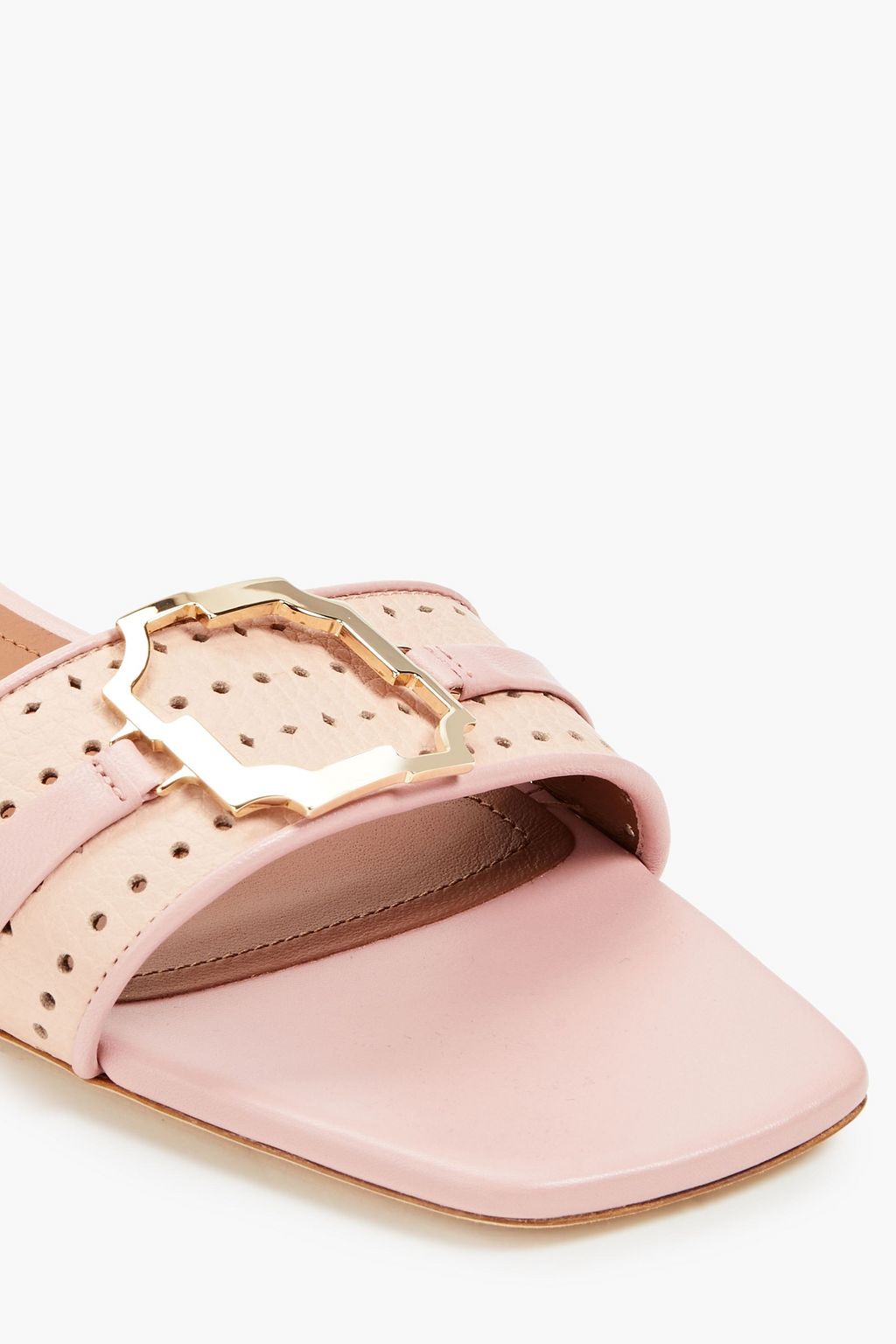 MALONE SOULIERS Gena embellished perforate leather slides