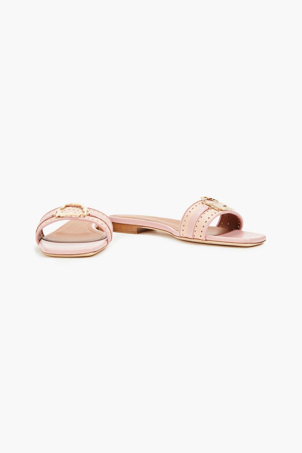 MALONE SOULIERS Gena embellished perforate leather slides