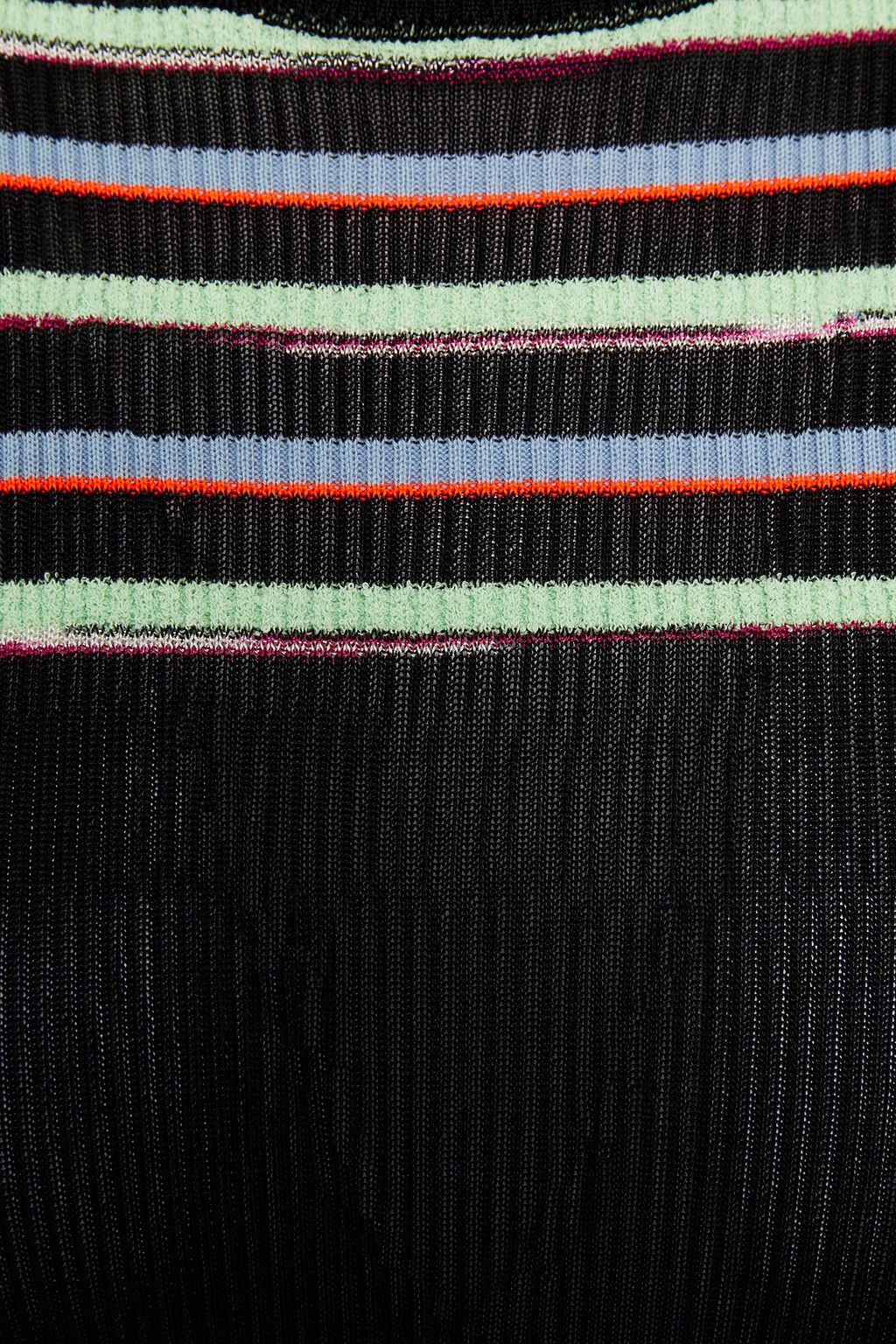 M MISSONI Striped ribbed-knit top