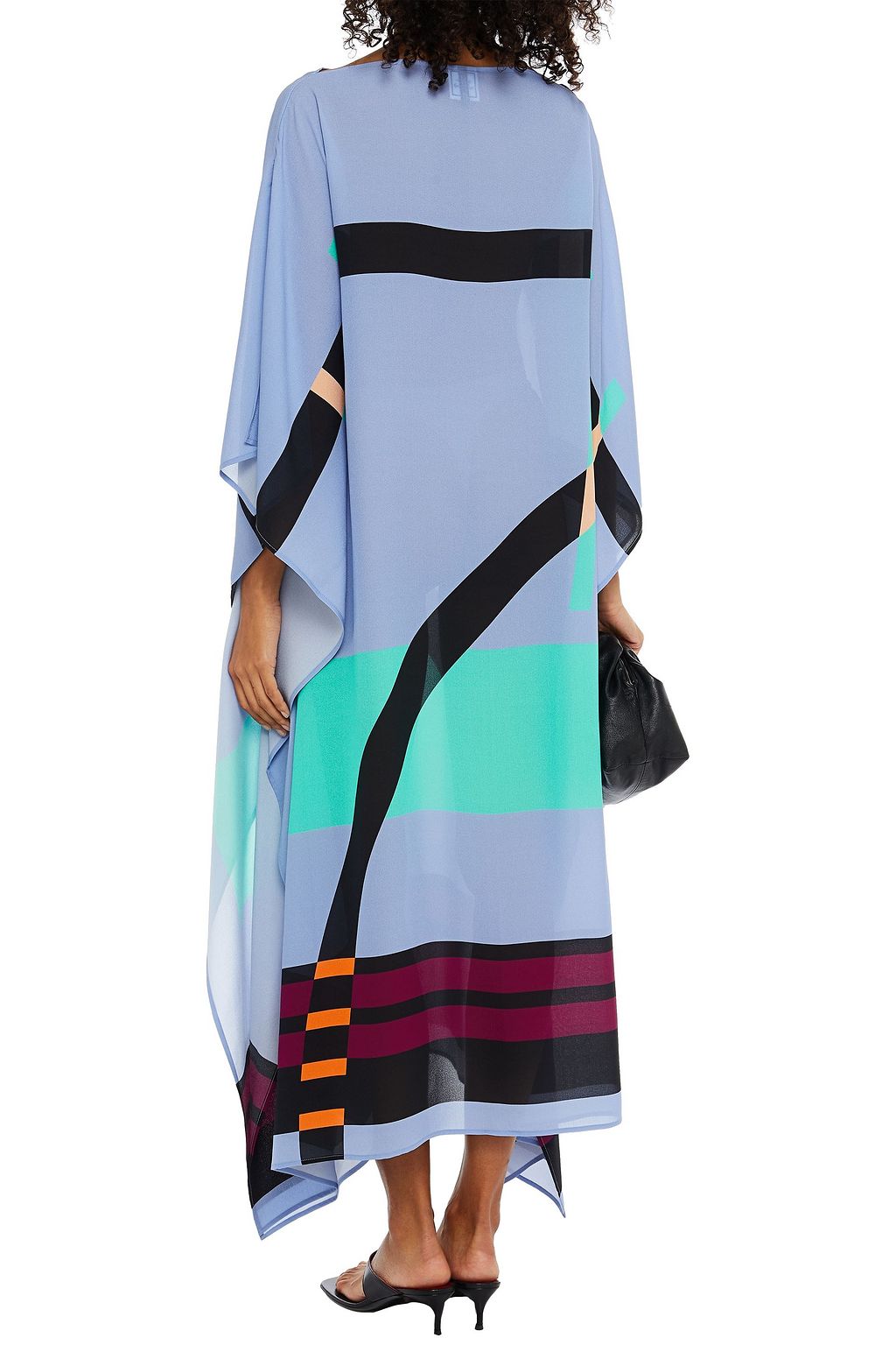 LOUISA PARRIS Pompe printed silk-georgette kaftan