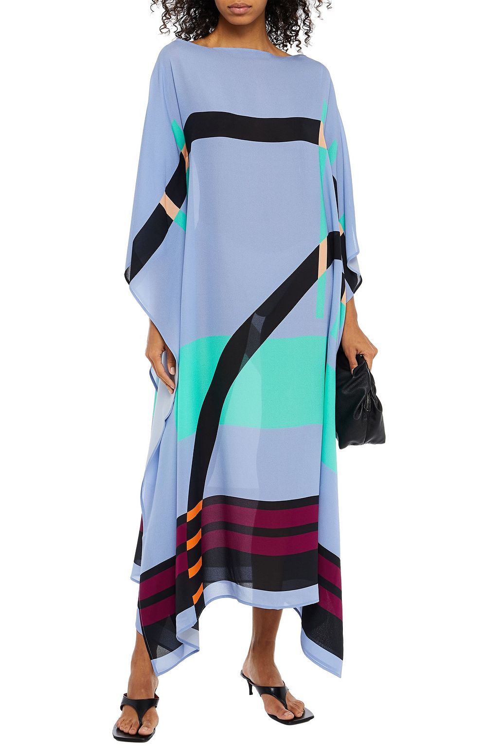 LOUISA PARRIS Pompe printed silk-georgette kaftan