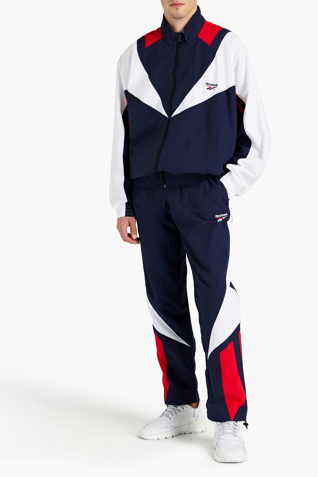 REEBOK Classic Twin Vector color-block shell track pants