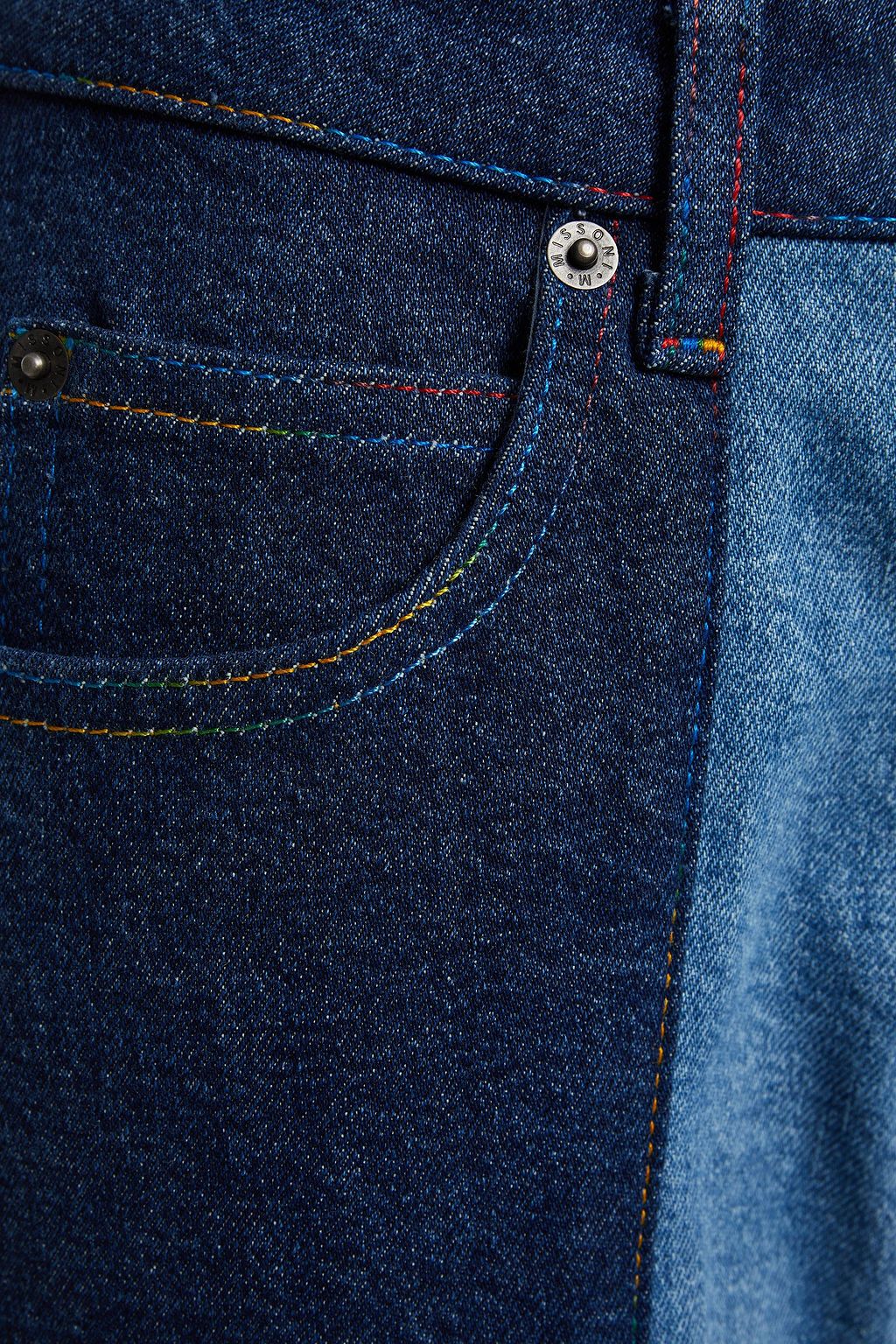 M MISSONI Cropped paneled tapered jeans