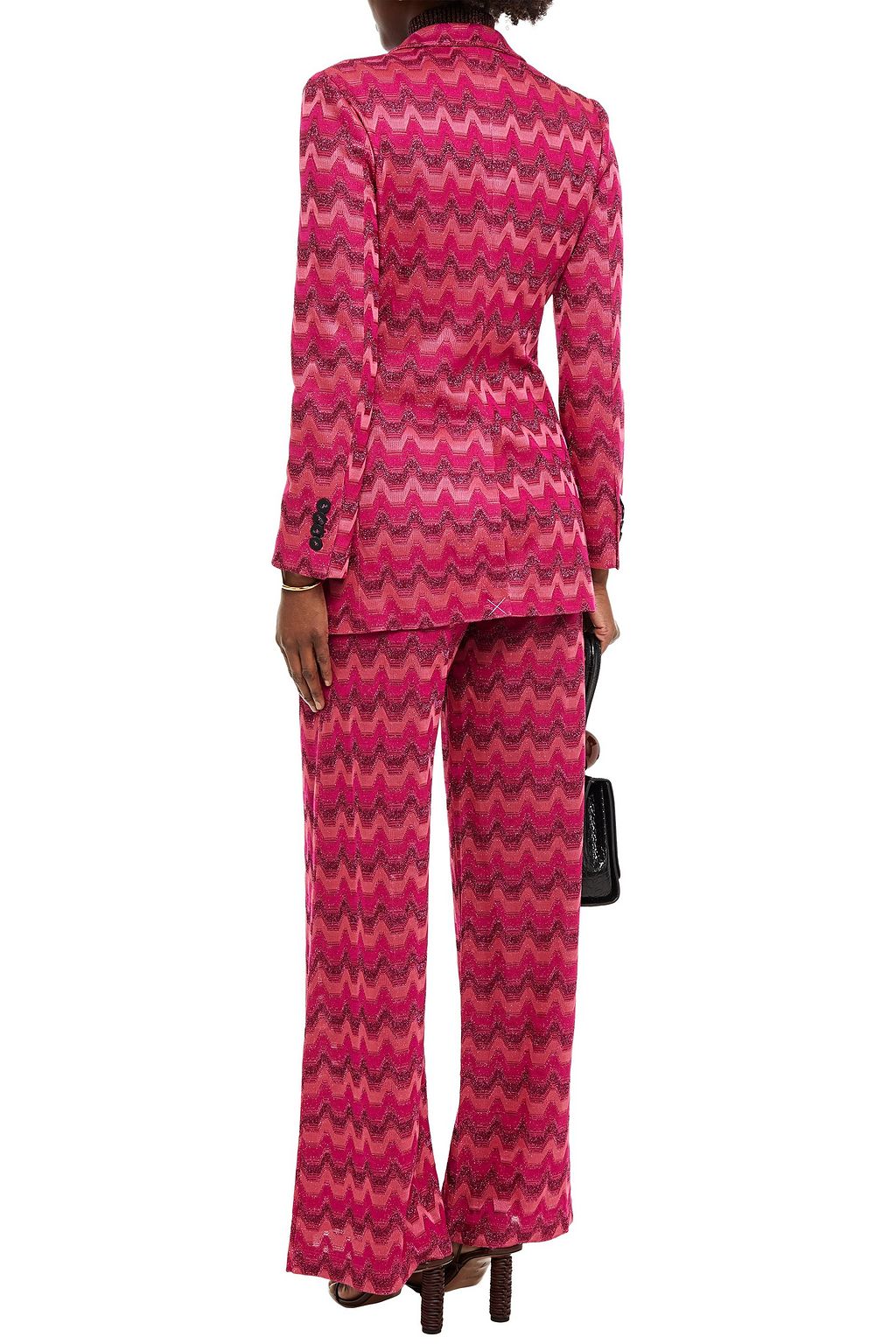 M MISSONI Metallic crochet-knit blazer