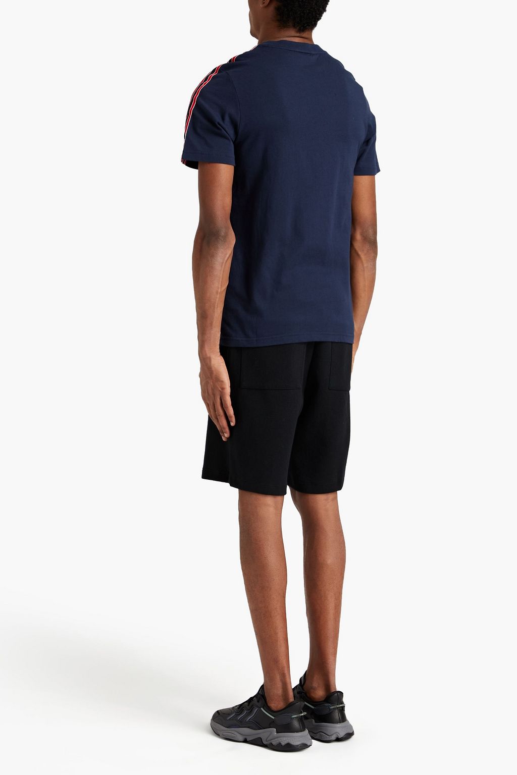 ADIDAS ORIGINALS Striped cotton-jersey T-shirt