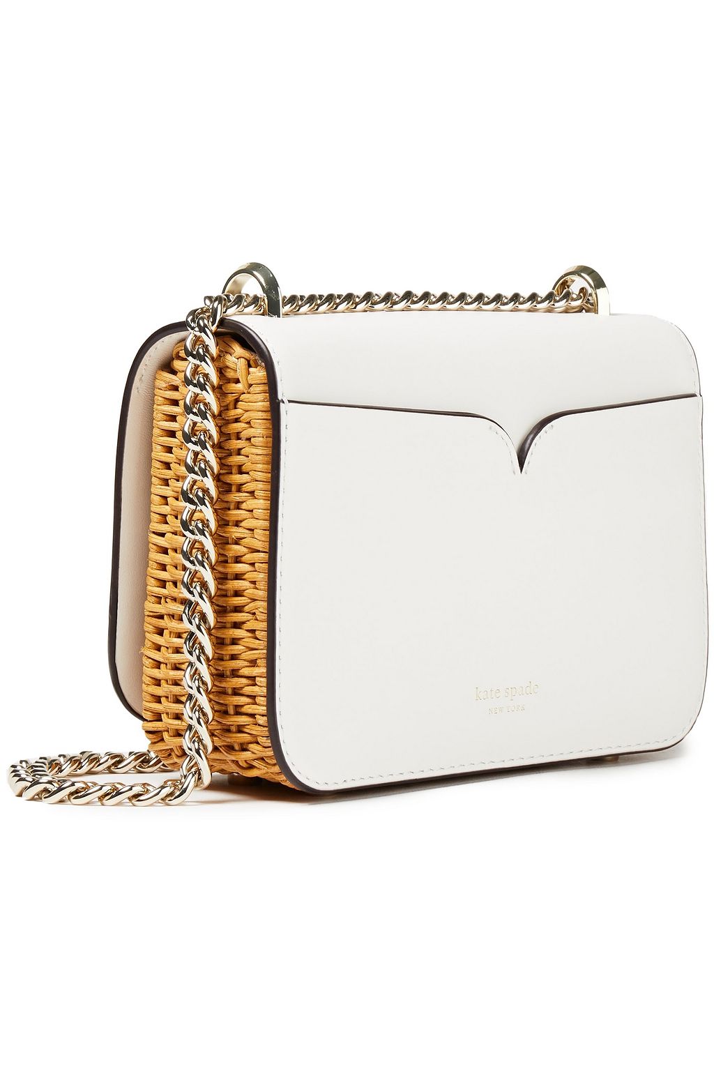 KATE SPADE NEW YORK Nicola Schultertasche aus Weidengeflecht und Leder
