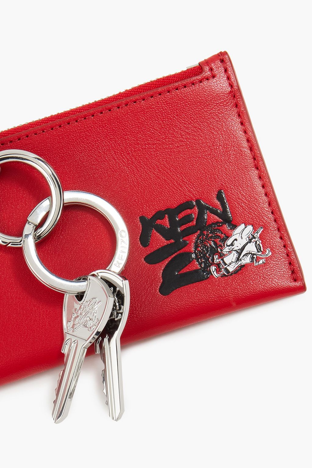KENZO Printed leather cardholder