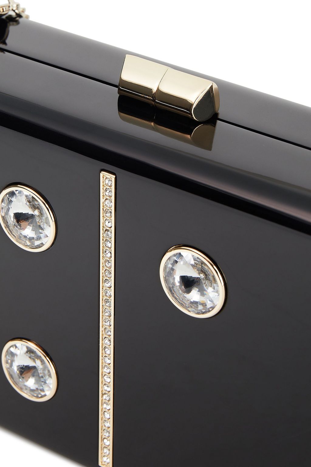 KATE SPADE NEW YORK Roll Domino crystal-embellished resin box clutch