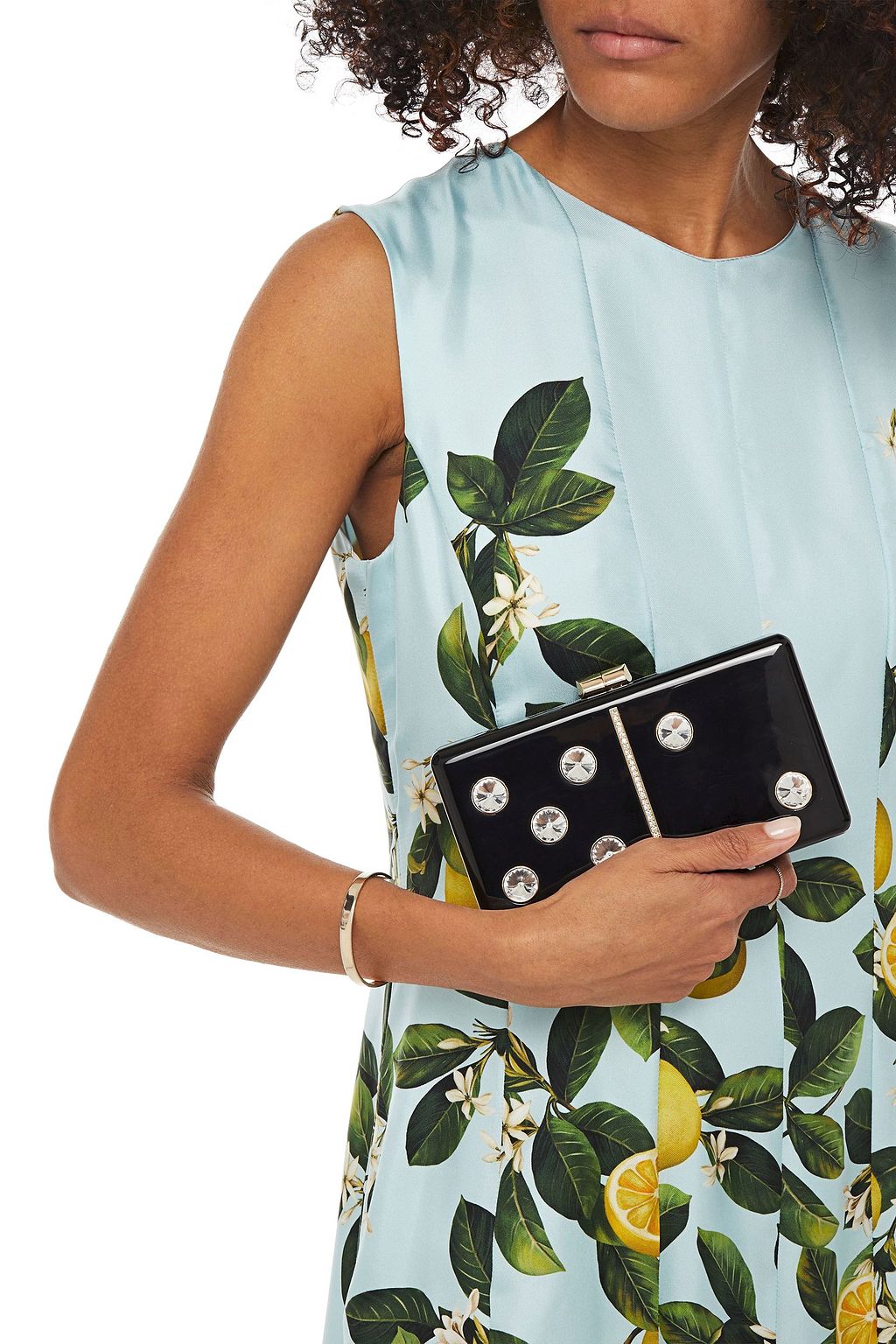 KATE SPADE NEW YORK Roll Domino crystal-embellished resin box clutch