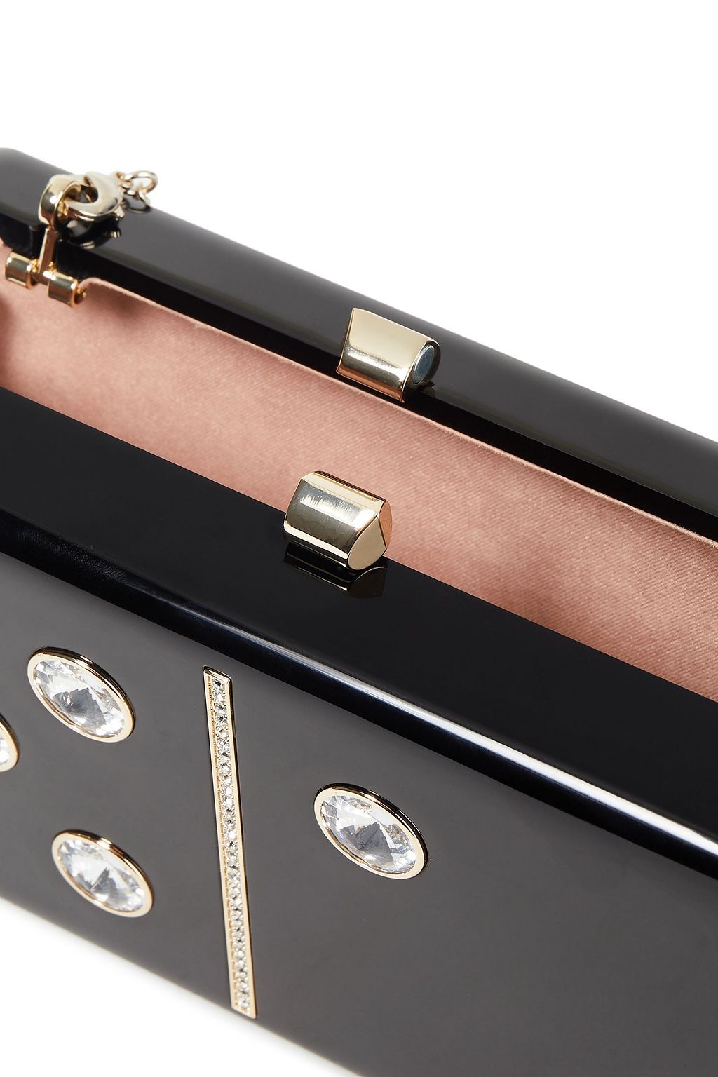 KATE SPADE NEW YORK Roll Domino crystal-embellished resin box clutch