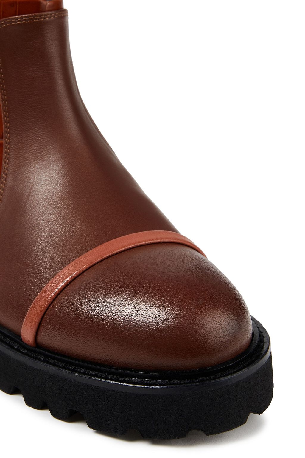MALONE SOULIERS Bibi smooth and croc-effect leather ankle boots