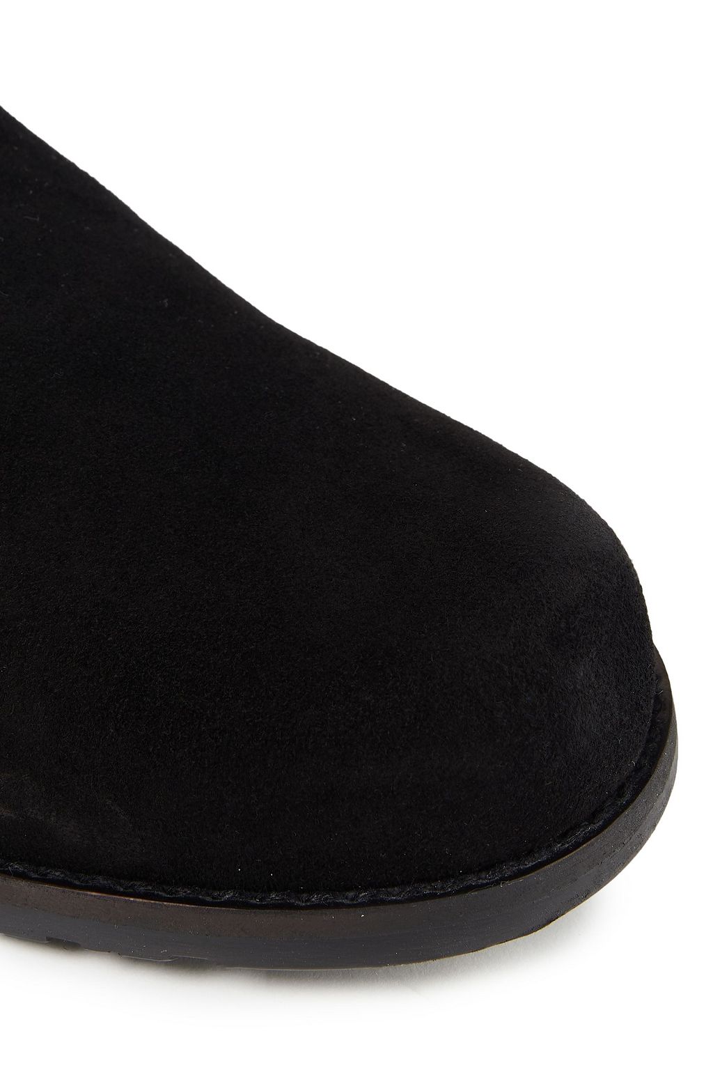 STUART WEITZMAN بوت بطول أعلى الركبة من الشامواه وميكرو ستريتش
