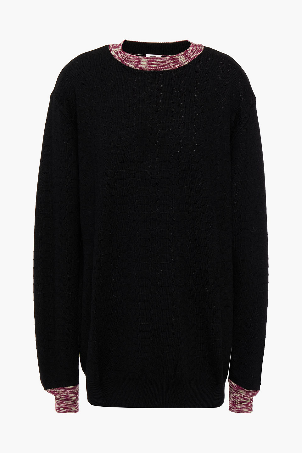 missoni - crochet-knit sweater - black - m